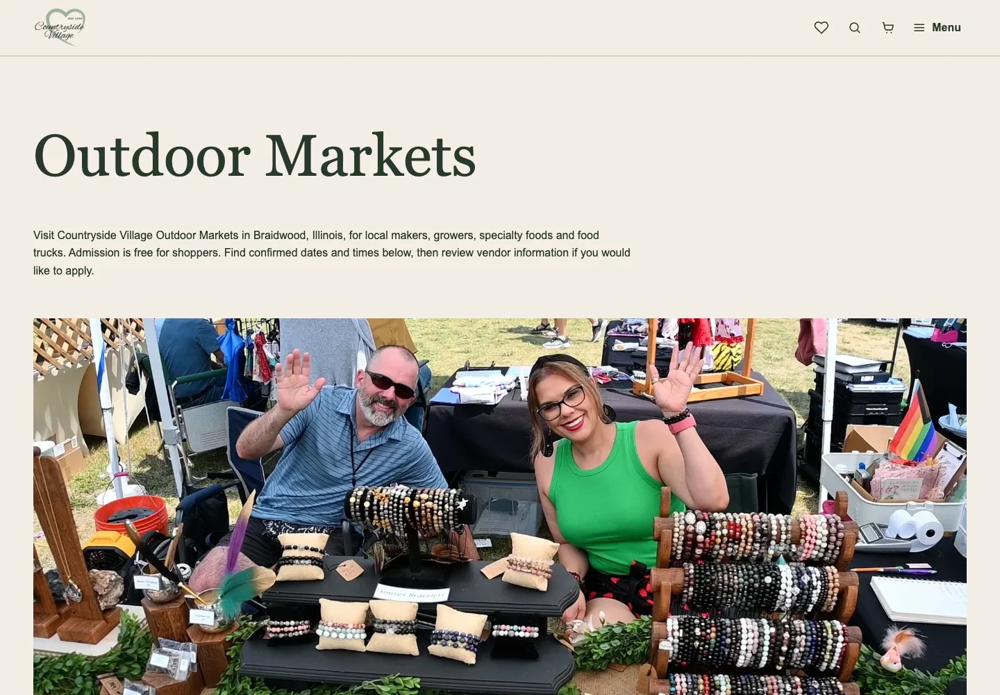 Countryside Village Gifts website: Connect the store with its wider community.